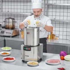 VEVOR Food Processor & Vegetable Chopper, 19 Quart Food-Grade Stainless Steel Food Processor Chopper with S-Curve Blade and Scraper, Ideal for Chopping Vegetables, Fruit, Grains, Nuts