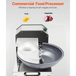 VEVOR Food Processor & Vegetable Chopper, 3000RPM Food-Grade Stainless Steel Food Processor Chopper with S-Curve Blade, Multifunctional for Chopping Vegetables, Fruit, Grains, Nuts