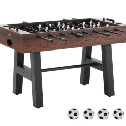 VEVOR Foosball Table, 48 inch Standard Size Table, Indoor Full Size Foosball Tables for Home, Family, and Game Room, Durable Soccer Set, Includes 2 Balls, Score Keeper, and 2 Cup Holders