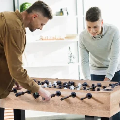 VEVOR Foosball Table, 55 inch Standard Size Table, Indoor Full Size Foosball Tables for Home, Family, and Game Room, Durable Soccer Set, Includes 4 Balls, Score Keeper, and 2 Cup Holders