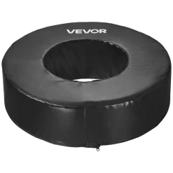 VEVOR Football Tackle Wheel, Football Tackling Dummy, Waterproof PVC and High-Density Sponge Tackle Ring, Dummies Training Equipment with Straps, for Blocking, Hitting Drills and Practice, Black, 1PCS