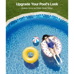 VEVOR 18-Foot-by-33-Foot Oval Pool Liner for Unibead Above Ground Swimming Pools, Standard Gauge, 52inch Wall Height