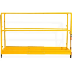 VEVOR 6 Foot Scaffolding Safety Guardrail, Rustproof Solid Carbon Steel Scaffold Guard Rail of 55.4 lbs Load Capacity, Baker Style Metal Guardrails Accessory System for Scaffolding Platform, Yellow