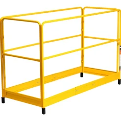 VEVOR 6 Foot Scaffolding Safety Guardrail, Rustproof Solid Carbon Steel Scaffold Guard Rail of 55.4 lbs Load Capacity, Baker Style Metal Guardrails Accessory System for Scaffolding Platform, Yellow