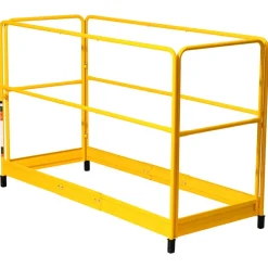 VEVOR 6 Foot Scaffolding Safety Guardrail, Rustproof Solid Carbon Steel Scaffold Guard Rail of 55.4 lbs Load Capacity, Baker Style Metal Guardrails Accessory System for Scaffolding Platform, Yellow