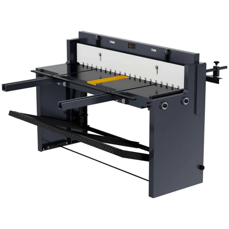 VEVOR Foot Stomp Sheet Metal Shear, 52 in Width Manual Floor Shear, with Soild Steel Frame, Adjustable Blade Gap, Material Stops, Foot-Pedal Control for Cutting Steel, Copper, Rebar, and Aluminum