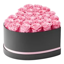 VEVOR Forever Flowers, 27 Preserved Roses in a Heart Shape Box, Eternal Flowers Immortal Bouquet Birthday Present for Women Her Wife Mothers, Anniversary, Valentine's Day,Christmas, Pink