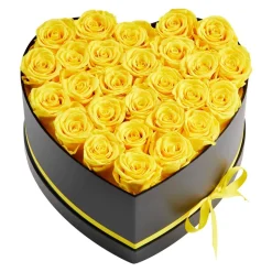 VEVOR Forever Flowers, 50 Preserved Roses in a Heart Shape Box, Eternal Flowers Immortal Bouquet Birthday Present for Delivery Prime Women Her Wife Mothers, Anniversary, Valentine's Day,Christmas, Red