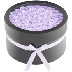 VEVOR Forever Flowers, 50 Preserved Roses in a Box, Eternal Flowers Immortal Bouquet Birthday Present for Women Her Wife Mothers, Anniversary, Valentine's Day,Christmas, Lavender Purple