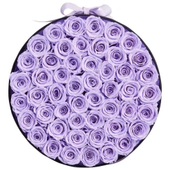 VEVOR Forever Flowers, 50 Preserved Roses in a Box, Eternal Flowers Immortal Bouquet Birthday Present for Women Her Wife Mothers, Anniversary, Valentine's Day,Christmas, Lavender Purple