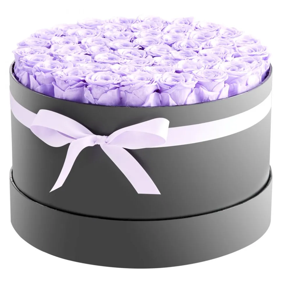 VEVOR Forever Flowers, 50 Preserved Roses in a Box, Eternal Flowers Immortal Bouquet Birthday Present for Women Her Wife Mothers, Anniversary, Valentine's Day,Christmas, Lavender Purple