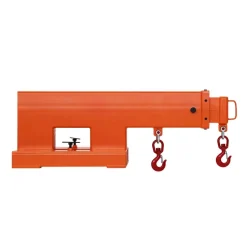 VEVOR Forklift Jib Boom Crane, 5500 lbs Capacity, Forklift Mobile Crane Lifting Hoist with 2 Hooks, Manual Telescopic 47.2-73.5 in, Boom Attachment Towing Handling Equipment for Warehouse & Factories