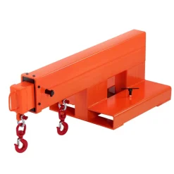 VEVOR Forklift Jib Boom Crane, 5500 lbs Capacity, Forklift Mobile Crane Lifting Hoist with 2 Hooks, Manual Telescopic 47.2-73.5 in, Boom Attachment Towing Handling Equipment for Warehouse & Factories