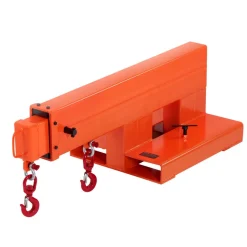 VEVOR Forklift Jib Boom Crane, 5500 lbs Capacity, Forklift Mobile Crane Lifting Hoist with 2 Hooks, Manual Telescopic 47.2-73.5 in, Boom Attachment Towing Handling Equipment for Warehouse & Factories