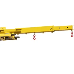 VEVOR Forklift Jib Boom Crane, 6000lbs Capacity, Manual Telescoping Boom Extends Up to 56.1 inches, Forklift Mobile Crane with 2 Hooks, Adjustable Forklift Crane Attachment for Warehouse, Factories