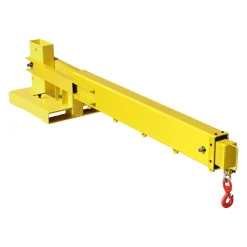 VEVOR Forklift Jib Boom Crane, 6000lbs Capacity, Manual Telescoping Boom Extends Up to 56.1 inches, Forklift Mobile Crane with 2 Hooks, Adjustable Forklift Crane Attachment for Warehouse, Factories