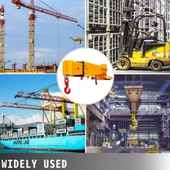 VEVOR Forklift Mobile Crane 6000lbs/3T Capacity, Forklift Crane Attachment 2 Hooks, Forklift Lifting Hoist with Truss Jib Boom, Forklift Extension, Forklift Boom Attachment Towing Handling Equipment