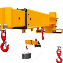 VEVOR Forklift Mobile Crane 6000lbs/3T Capacity, Forklift Crane Attachment 2 Hooks, Forklift Lifting Hoist with Truss Jib Boom, Forklift Extension, Forklift Boom Attachment Towing Handling Equipment
