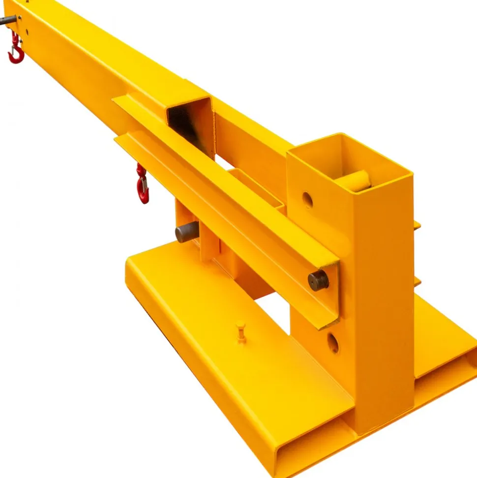 VEVOR Forklift Mobile Crane 6000lbs/3T Capacity, Forklift Crane Attachment 2 Hooks, Forklift Lifting Hoist with Truss Jib Boom, Forklift Extension, Forklift Boom Attachment Towing Handling Equipment