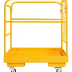 VEVOR Forklift Safety Cage, 1200 lbs Load Capacity, 36 x 36 inches Folding Forklift Work Platform with Lockable Swivel Wheels, Drain Hole & Device Chain, Holds 1 to 2 Adults, Perfect for Aerial Work