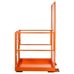 VEVOR Forklift Safety Cage, 48.2 x 45.2 Inch, Heavy Duty Forklift Man Basket, 1400 lbs Capacity Collapsible Work Platform Lift Basket with Safety Harness & Lock, for Most Aerial Jobs Lifting Loader