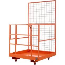 VEVOR Forklift Safety Cage, 36.6 x 36.6 Inch, Forklift Man Basket with 4 Wheels, 1200 lbs Capacity, Heavy Duty Work Platform, Collapsible Lift Basket Safety Set, for Most Aerial Jobs Lifting Loader