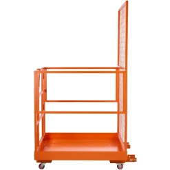 VEVOR Forklift Safety Cage, 36.6 x 36.6 Inch, Forklift Man Basket with 4 Wheels, 1200 lbs Capacity, Heavy Duty Work Platform, Collapsible Lift Basket Safety Set, for Most Aerial Jobs Lifting Loader