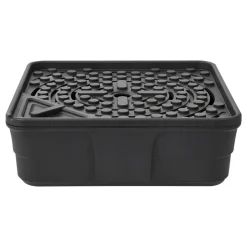VEVOR Fountain and Water Feature Basin, 30-Inch Disappearing Water Fountain Basin for Landscape and Garden, Supports Up to 500 lbs, Heavy Duty Pond Reservoir for Bubbling Rock & Garden Statues, Black