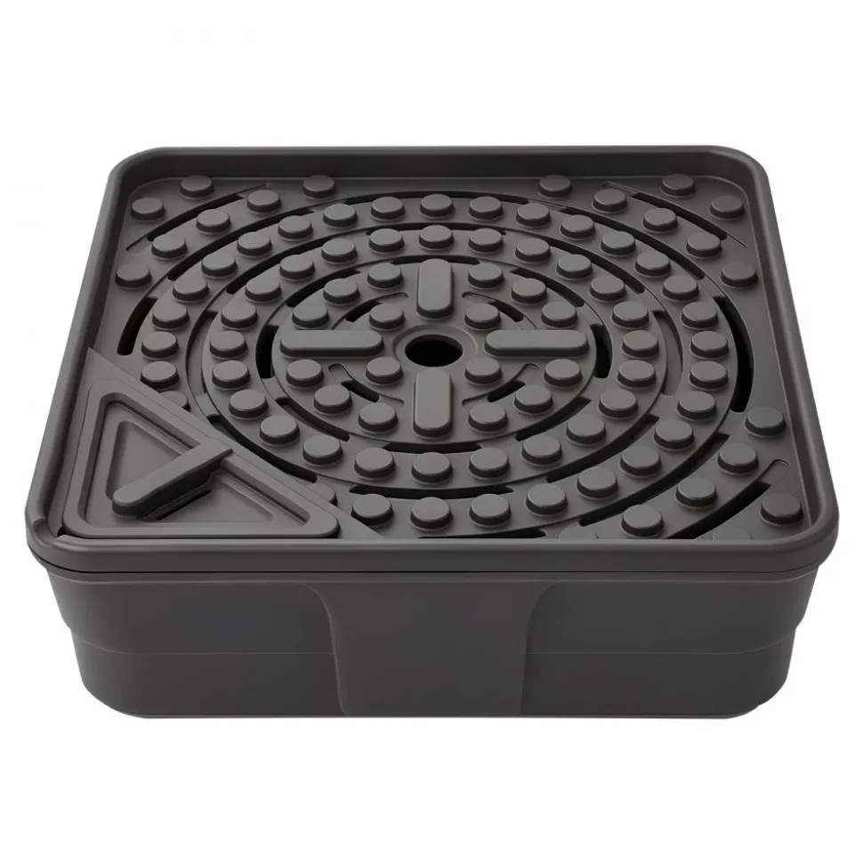 VEVOR Fountain and Water Feature Basin, 30-Inch Disappearing Water Fountain Basin for Landscape and Garden, Supports Up to 500 lbs, Heavy Duty Pond Reservoir for Bubbling Rock & Garden Statues, Black