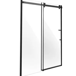 VEVOR Frameless Shower Door, 58-59 W x 75 H in, Shower Sliding Glass Door with 5/16 in(8mm) Clear SGCC Tempered Glass, Waterproof Shatterproof Stainproof with Stainless Steel Hardware, Matte Black