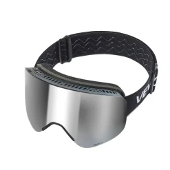 VEVOR Frameless Ski Goggles, Magnet Cylindrical Lens with Silver Mirror Revo Coating, OTG Anti fog Snow Goggles for Men Women, TPU Frame & Ventilation Structure, Fit for Skiing, Skating, Snowboarding