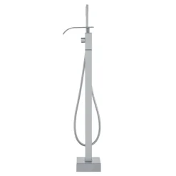 VEVOR Freestanding Bathtub Faucet, Floor Mount, Freestanding Tub Filler, Shower Mixer Taps, Two Water Modes, 360° Swivel Spout, for Bathing & Showering Pet Bathing Cleaning Drains Toilet Flushing