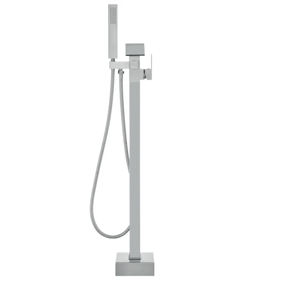 VEVOR Freestanding Bathtub Faucet, Floor Mount, Freestanding Tub Filler, Shower Mixer Taps, Two Water Modes, 360° Swivel Spout, for Bathing & Showering Pet Bathing Cleaning Drains Toilet Flushing