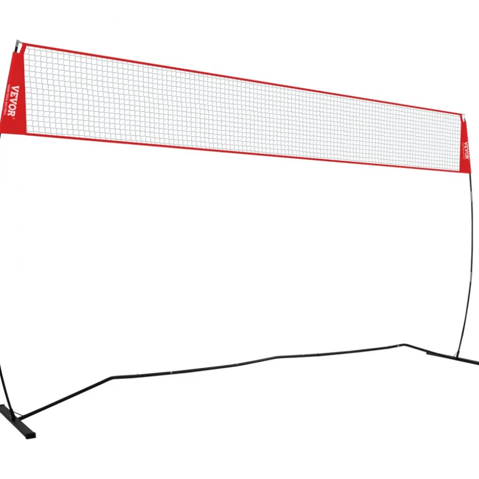 VEVOR Freestanding Volleyball Training Net for Indoor or Outdoor Use, Adjustable Height Portable Net System with Carrying Bag, Professional Volleyball Practice Trainer for Hitting or Serving Drills