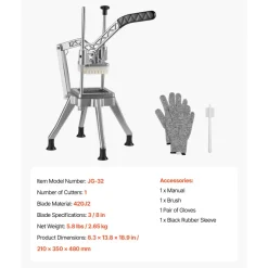 VEVOR French Fry Cutter, 3/8