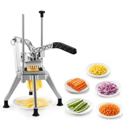 VEVOR French Fry Cutter, 1/2" Blade Commercial Vegetable Chopper, Lever-Action Vegetable Dicer with Ergonomic Handle, Stainless Steel Potato Slicer for Thick Cut Fries, Onion, Carrots, Bell Pepper