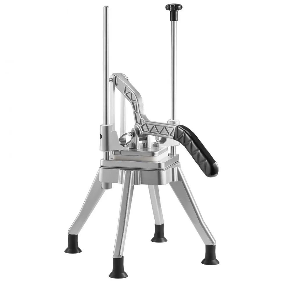 VEVOR French Fry Cutter, Commercial Vegetable Chopper with 4 Blades (1/2", 3/8", 1/4" & 6-Wedge with Corer), Lever Stainless Steel Potato Slicer for Home Thick, Regular & Thin Fries Cut, Onion, Fruit