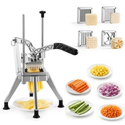 VEVOR French Fry Cutter, Commercial Vegetable Chopper with 4 Blades (1/2