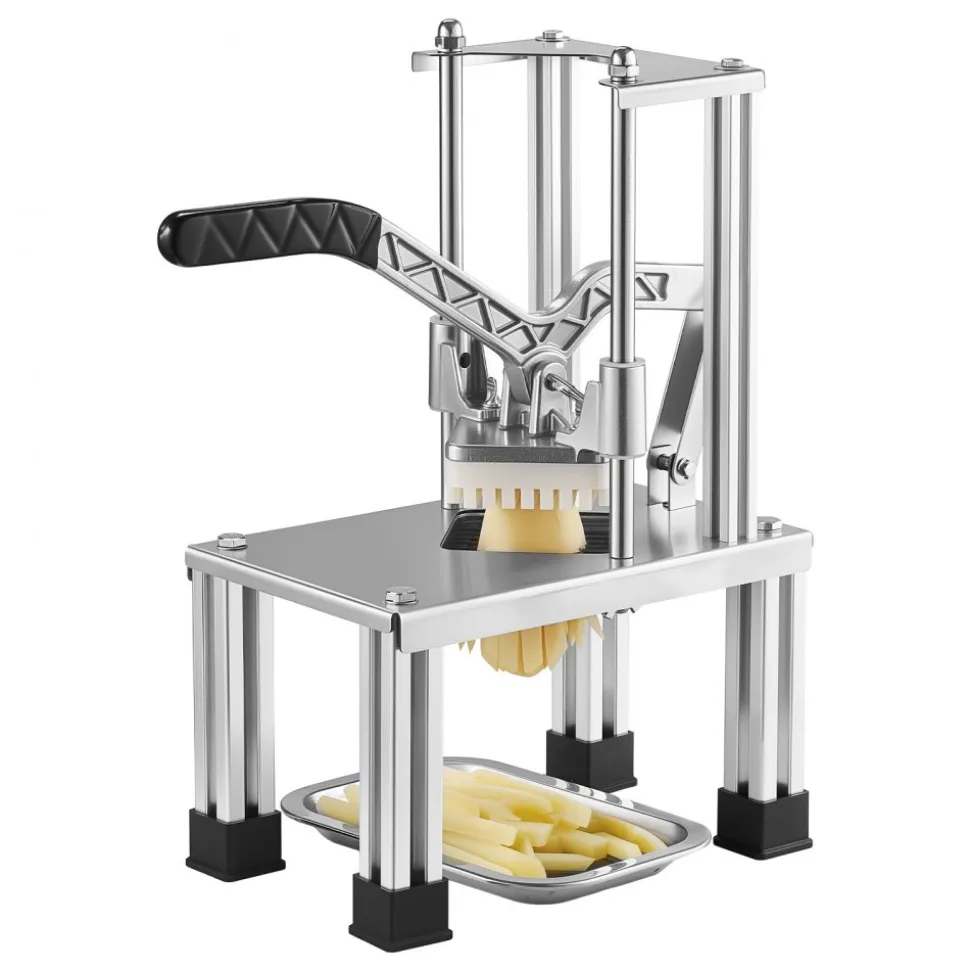 VEVOR French Fry Cutter, Commercial Vegetable Chopper with 4 Blades (1/4", 3/8", 6-Wedge & Apple Corer), Stainless Steel Potato Slicer for Fries, Onion, Carrots, Lemon – Home & Restaurant Use