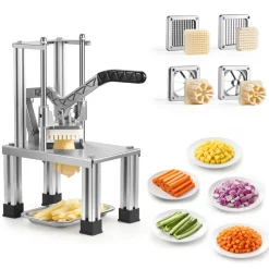 VEVOR French Fry Cutter, Commercial Vegetable Chopper with 4 Blades (1/4