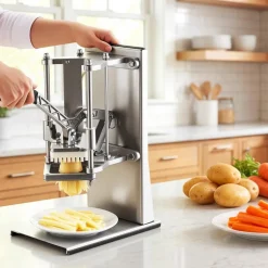 VEVOR French Fry Cutter, Commercial Vegetable Chopper with 4 Blades - 1/4