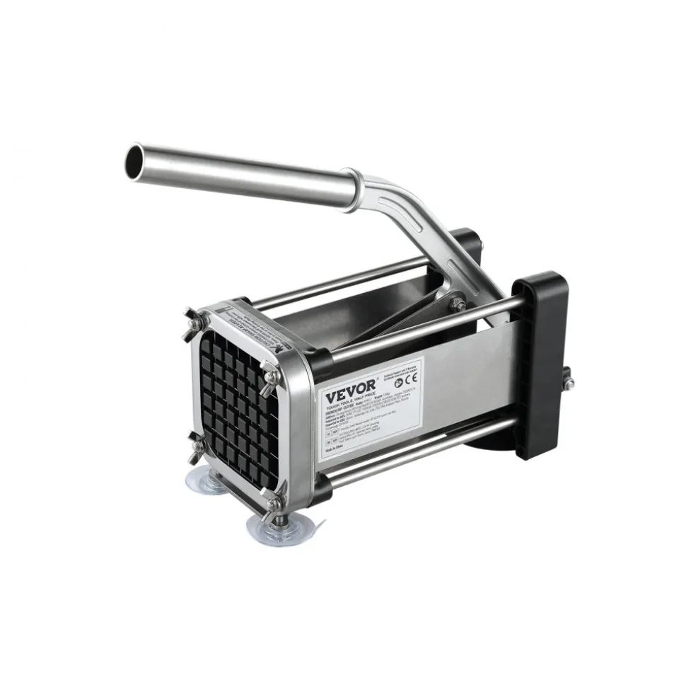 VEVOR French Fry Cutter, Potato Slicer with 1/2-Inch and 3/8-Inch Stainless Steel Blades, Manual Potato Cutter Chopper with Suction Cups, Great for Potato, French Fries, Cucumber, Vegetables, Carrot