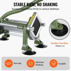 VEVOR French Fry Cutter, Potato Slicer with 1/2