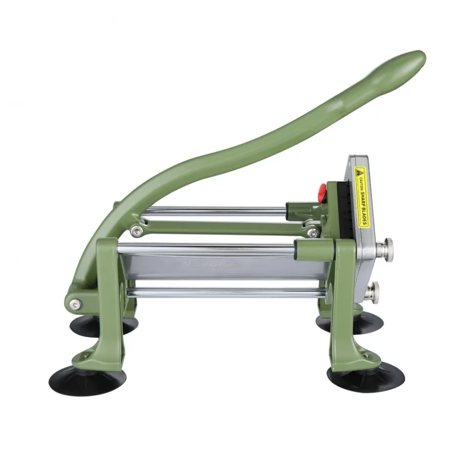 VEVOR French Fry Cutter, Potato Slicer with 1/2-Inch and 3/8-Inch Stainless Steel Blades, Manual Potato Cutter Chopper with Suction Cups, Great for Potato, French Fries, Cucumber, Vegetables, Carrot