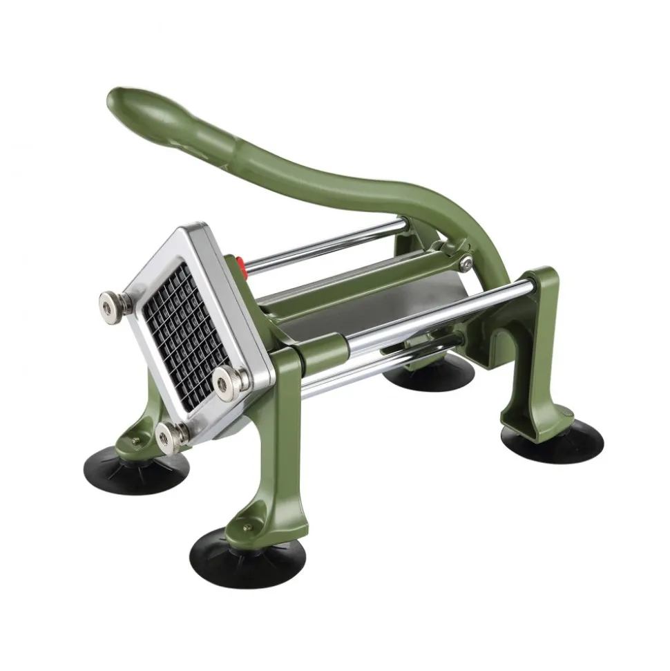 VEVOR French Fry Cutter, Potato Slicer with 1/2-Inch and 3/8-Inch Stainless Steel Blades, Manual Potato Cutter Chopper with Suction Cups, Great for Potato, French Fries, Cucumber, Vegetables, Carrot