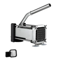 VEVOR French Fry Cutter, Potato Slicer with 1/2-Inch Stainless Steel Blade, Manual Potato Cutter Chopper with Suction Cups, Great for Potato, French Fries, Cucumber, Vegetables, Carrot