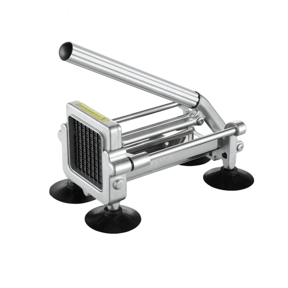 VEVOR French Fry Cutter, Potato Slicer with 1/2-Inch and 3/8-Inch Stainless Steel Blades, Manual Potato Cutter Chopper with Suction Cups, Great for Potato, French Fries, Cucumber, Vegetables, Carrot