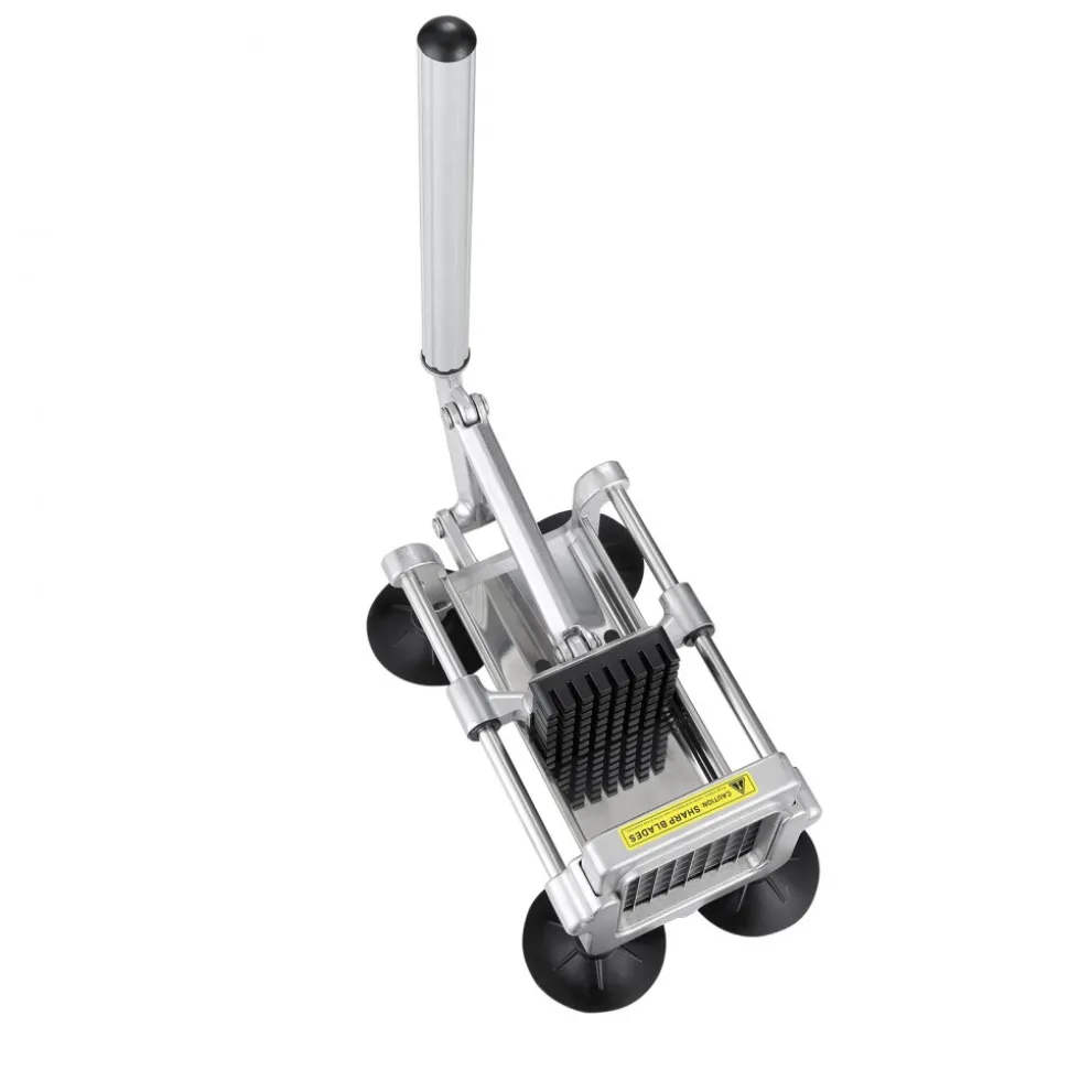 VEVOR French Fry Cutter, Potato Slicer with 1/2-Inch and 3/8-Inch Stainless Steel Blades, Manual Potato Cutter Chopper with Suction Cups, Great for Potato, French Fries, Cucumber, Vegetables, Carrot