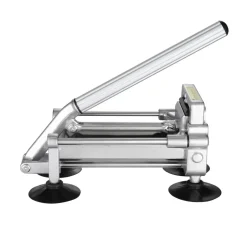 VEVOR French Fry Cutter, Potato Slicer with 1/2-Inch and 3/8-Inch Stainless Steel Blades, Manual Potato Cutter Chopper with Suction Cups, Great for Potato, French Fries, Cucumber, Vegetables, Carrot