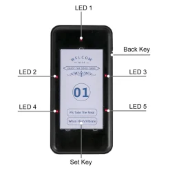 VEVOR F103 Restaurant Pager System 20 Pagers, Max 98 Beepers Wireless Calling System, Touch Keyboard with Vibration, Flashing and Buzzer for Church, Nurse,Hospital & Hotel